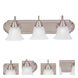 Essentials - 801x 3 Light 24 inch Satin Nickel Bath Vanity Wall Light in Marble