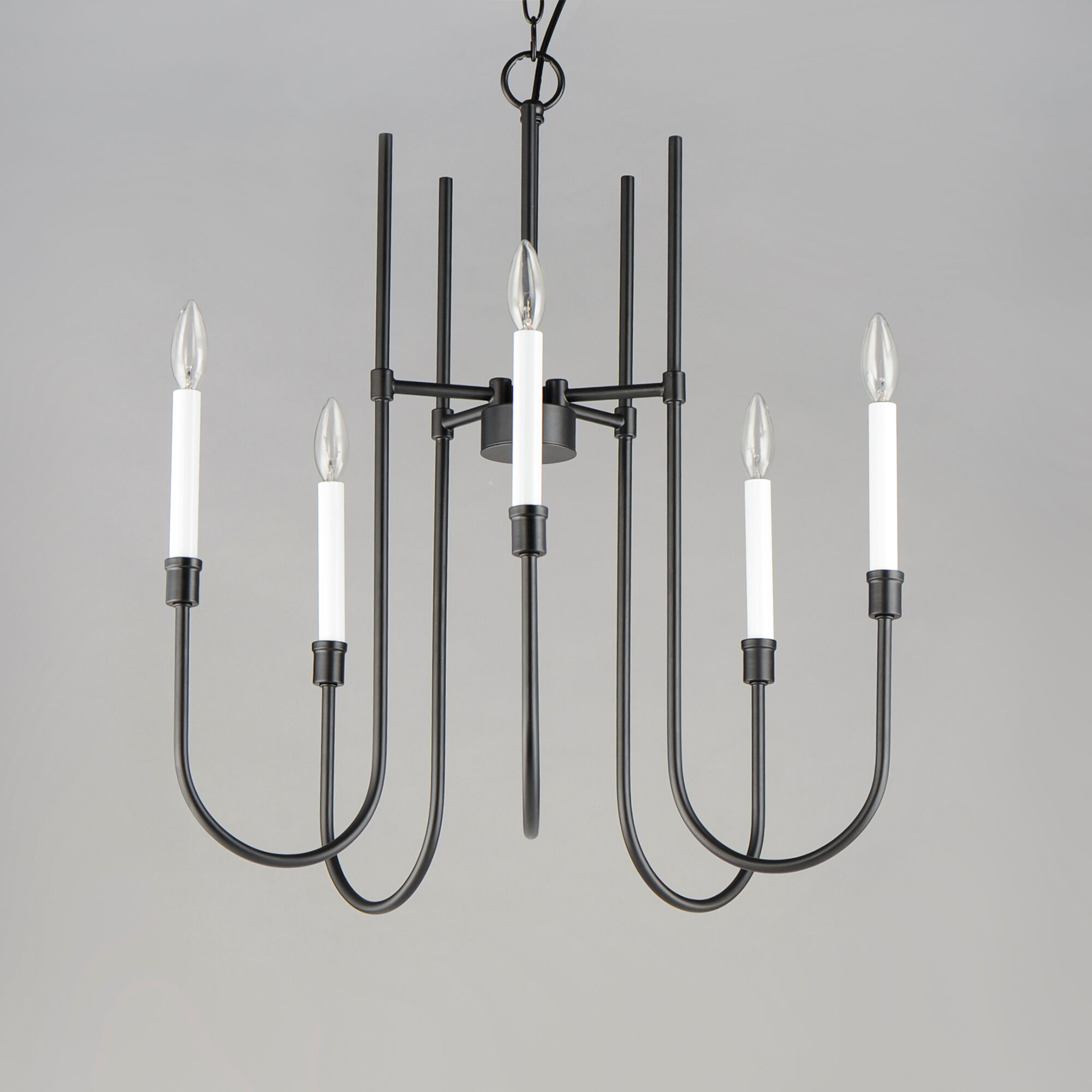 Tux 5 Light 24 inch Black Chandelier Ceiling Light