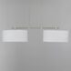 Bongo 2 Light 42 inch Satin Nickel Linear Pendant Ceiling Light