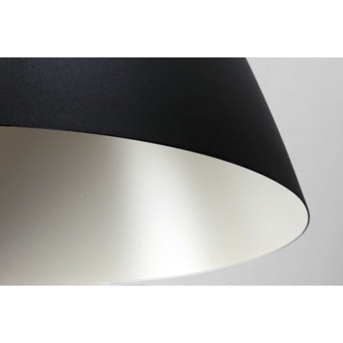 Nordic 1 Light 14 inch Tan Leather/Black Single Pendant Ceiling Light in Tan Leather and Black