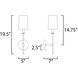 Uptown 1 Light 5 inch Satin Brass and Polished Nickel Wall Sconce Wall Light