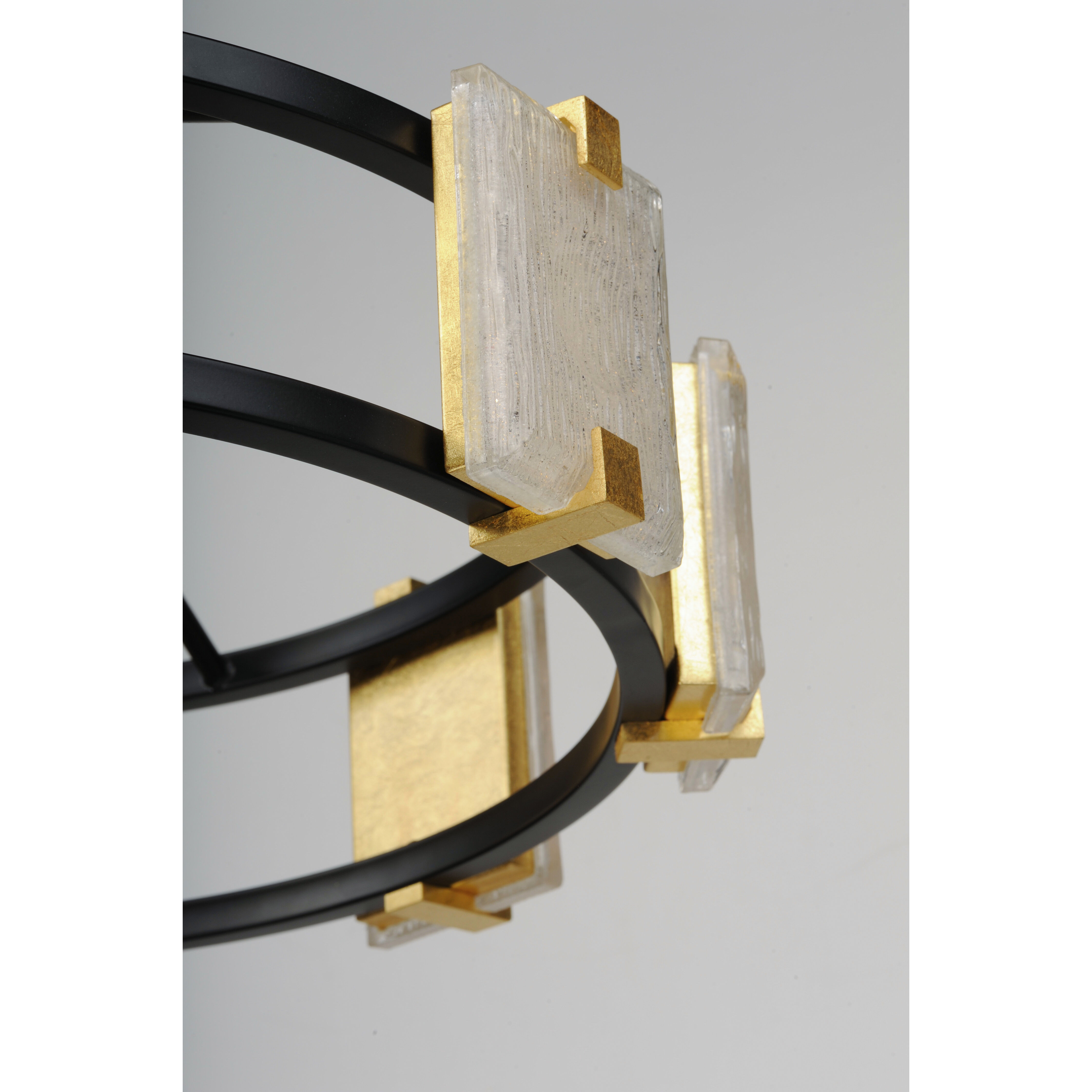 Maxim 39535CYBKGL Radiant LED 27 inch Black/Gold Leaf