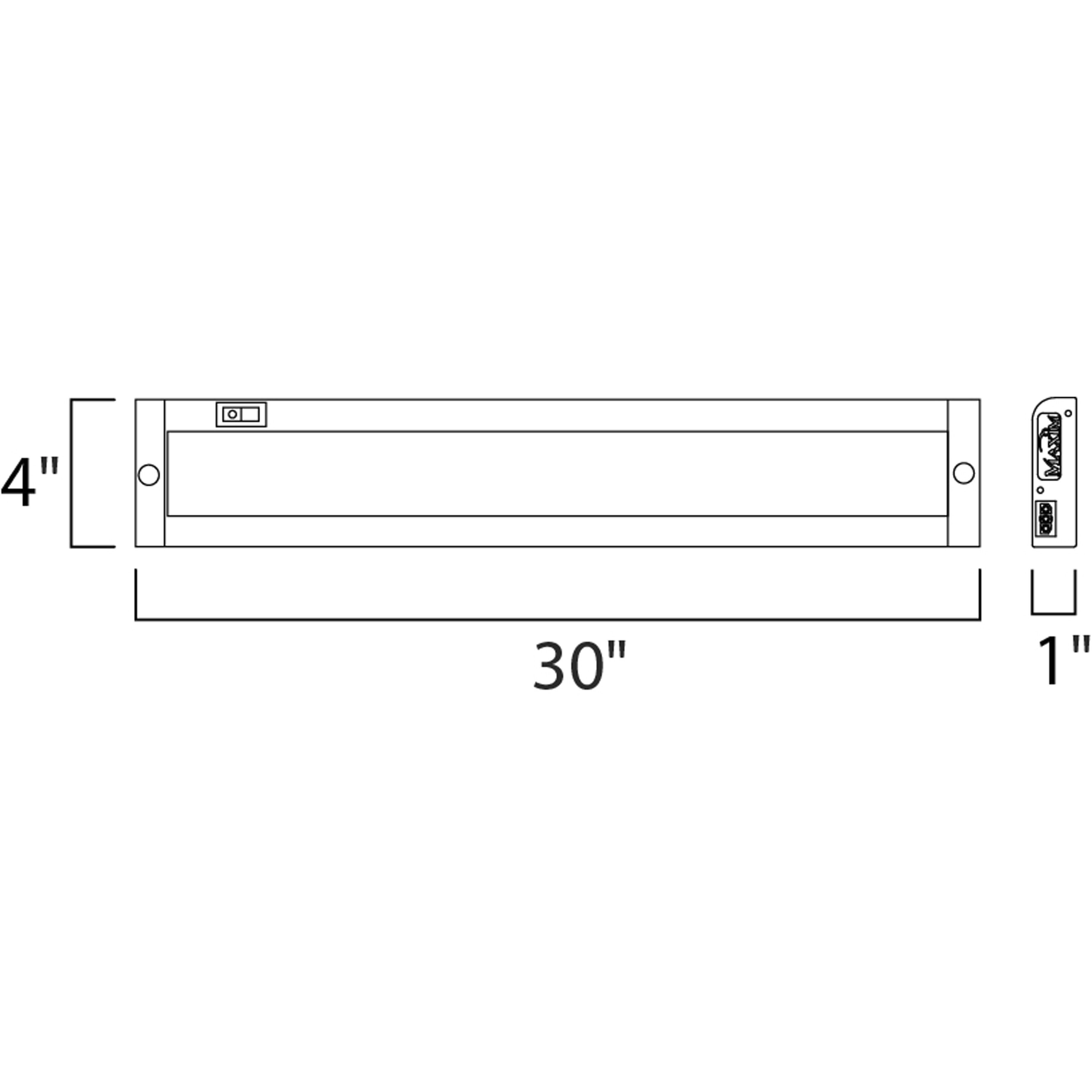 CounterMax MX-L120-EL 120 LED 30 inch Anodized Bronze Under Cabinet