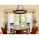 Noble 10 Light 38 inch Black/Natural Aged Brass Chandelier Ceiling Light in Medium Base Incandescent