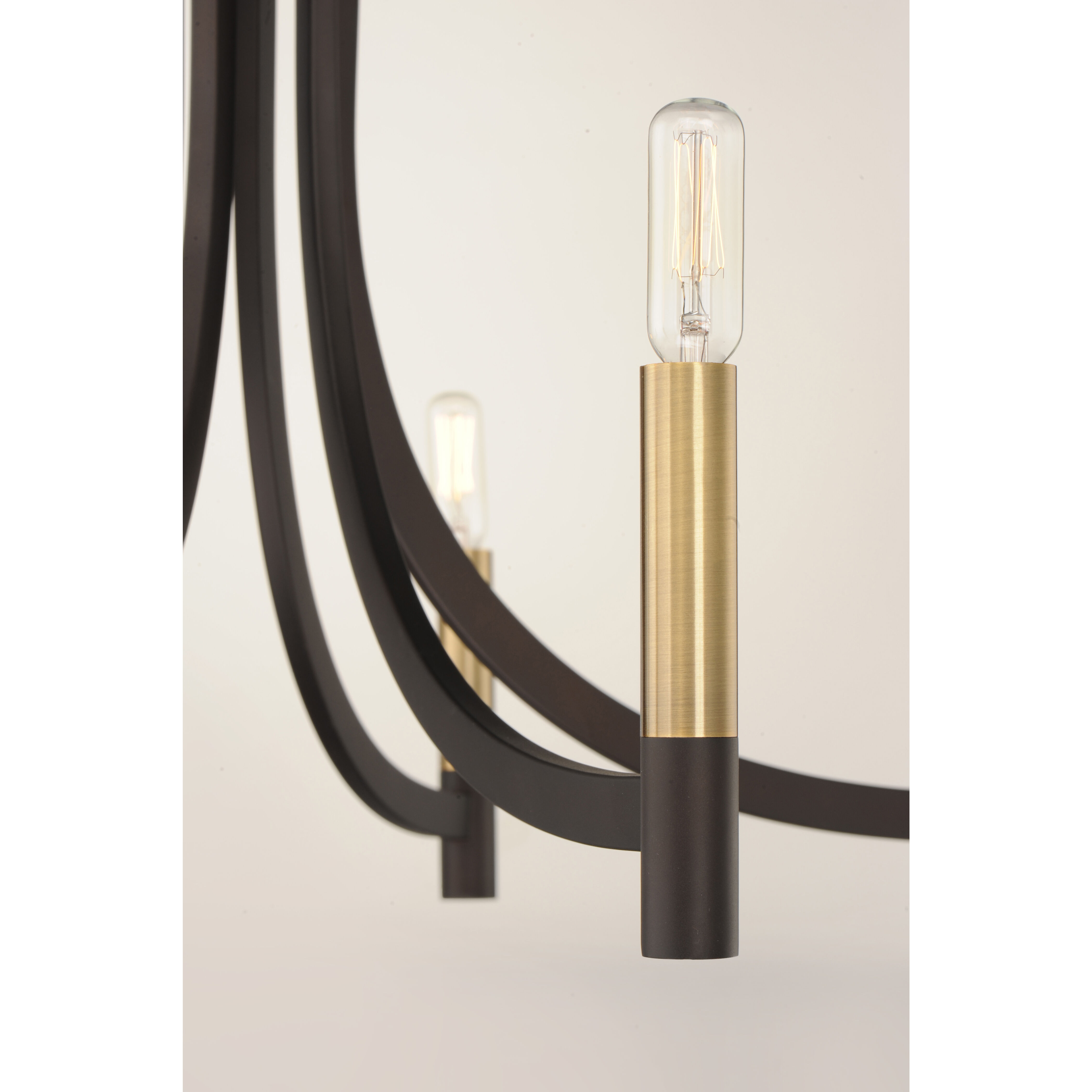 Lyndon 6 Light 28 inch Bronze/Antique Brass Chandelier Ceiling Light in Bronze and Antique Brass