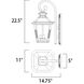 Knoxville 3 Light 22.5 inch Bronze Outdoor Wall Mount