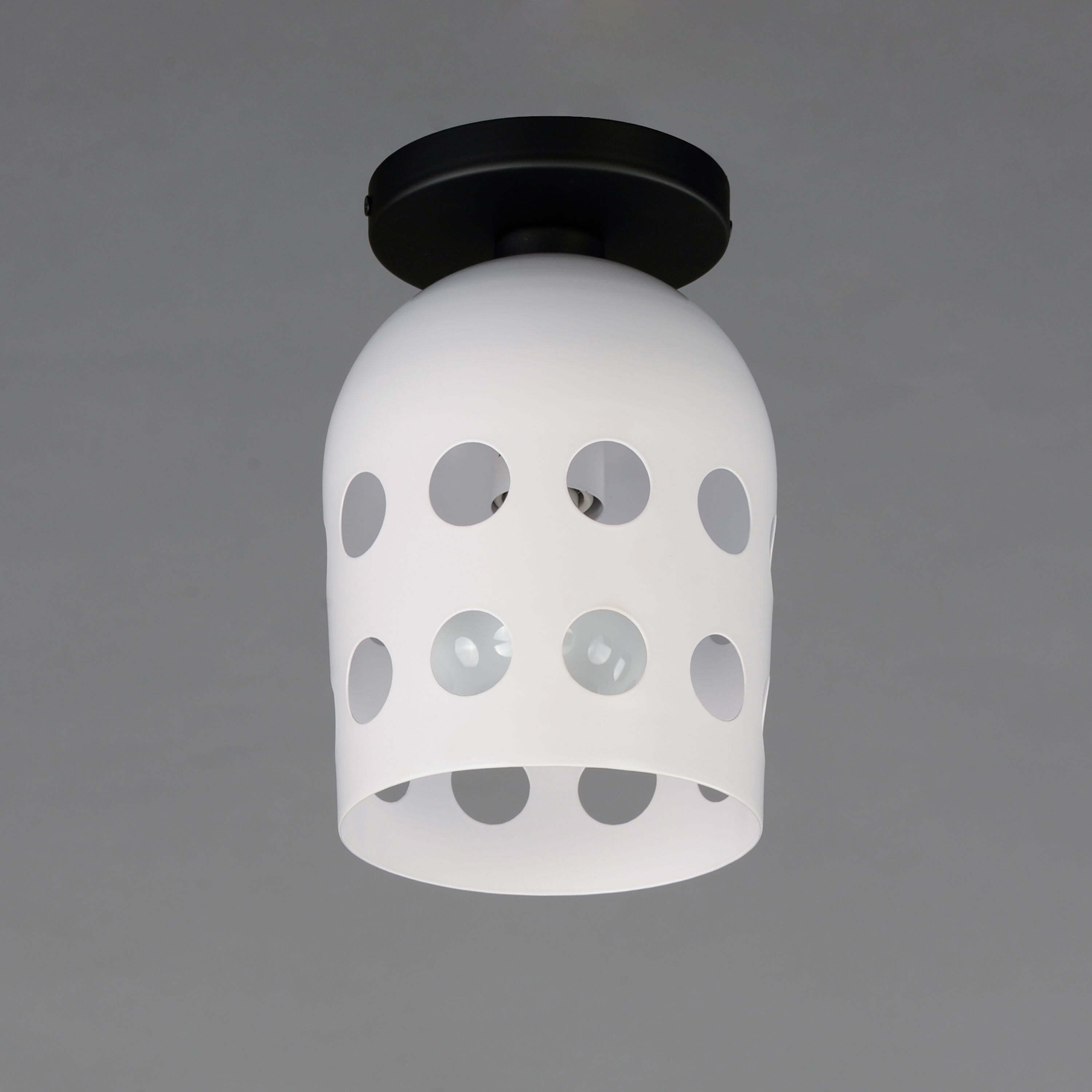 Dottie 1 Light 6.25 inch Black Flush Mount Ceiling Light