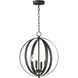Provident 4 Light 16 inch Black Single Pendant Ceiling Light
