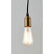 Early Electric 1 Light 5 inch Black and Antique Brass Single Pendant Ceiling Light