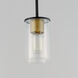 Sleek 1 Light 4 inch Antique Brass/Black Mini Pendant Ceiling Light