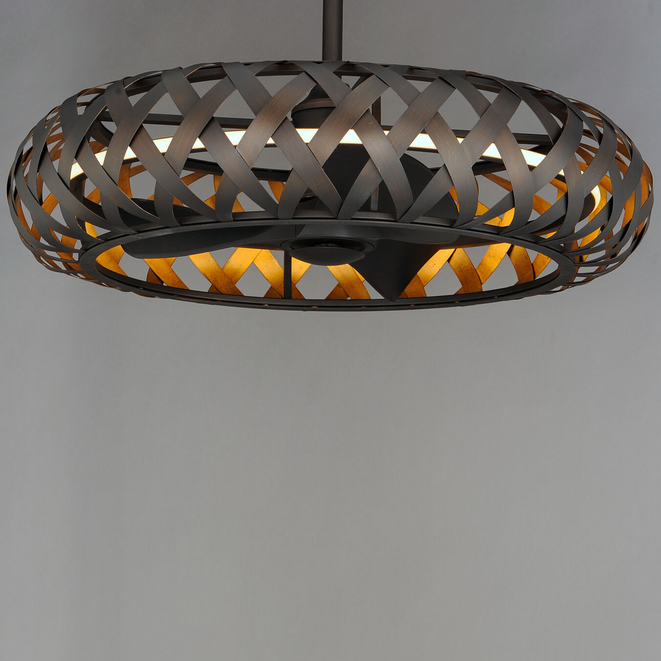 Weave 33 inch Bronze Gilt/Gold Fandelight