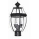 South Park 3 Light 19 inch Burnished Outdoor Pole/Post Lantern