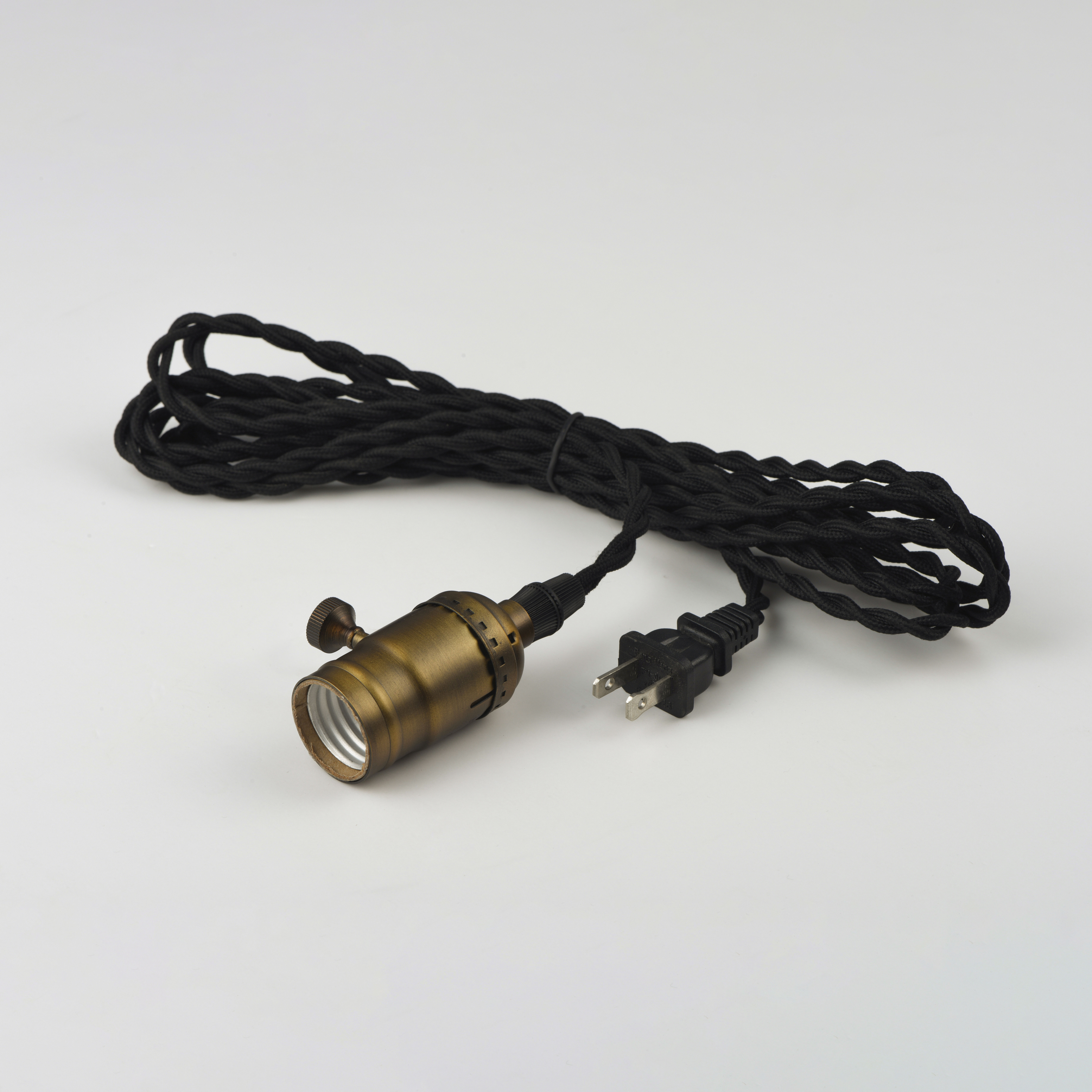 Early Electric 1 Light 2 inch Black/Antique Brass Single Pendant Ceiling Light