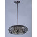 Arabesque LED 18 inch Golden Silver Single Pendant Ceiling Light in Beveled Crystal