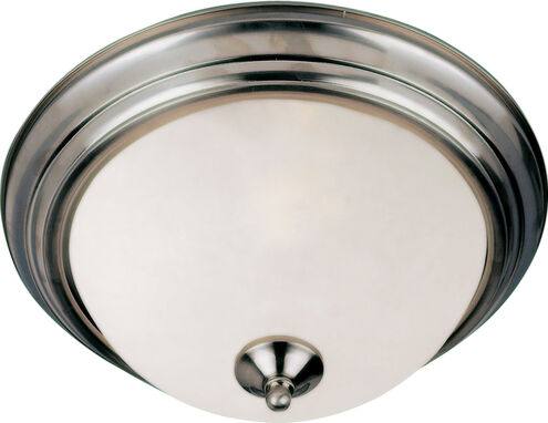 Essentials - 584x 2 Light 14 inch Satin Nickel Flush Mount Ceiling Light in Frosted, 60