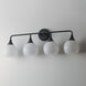 Neve 4 Light 31 inch Black Bath Vanity Wall Light
