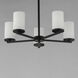 Lateral 5 Light 24 inch Black Chandelier Ceiling Light in Satin White