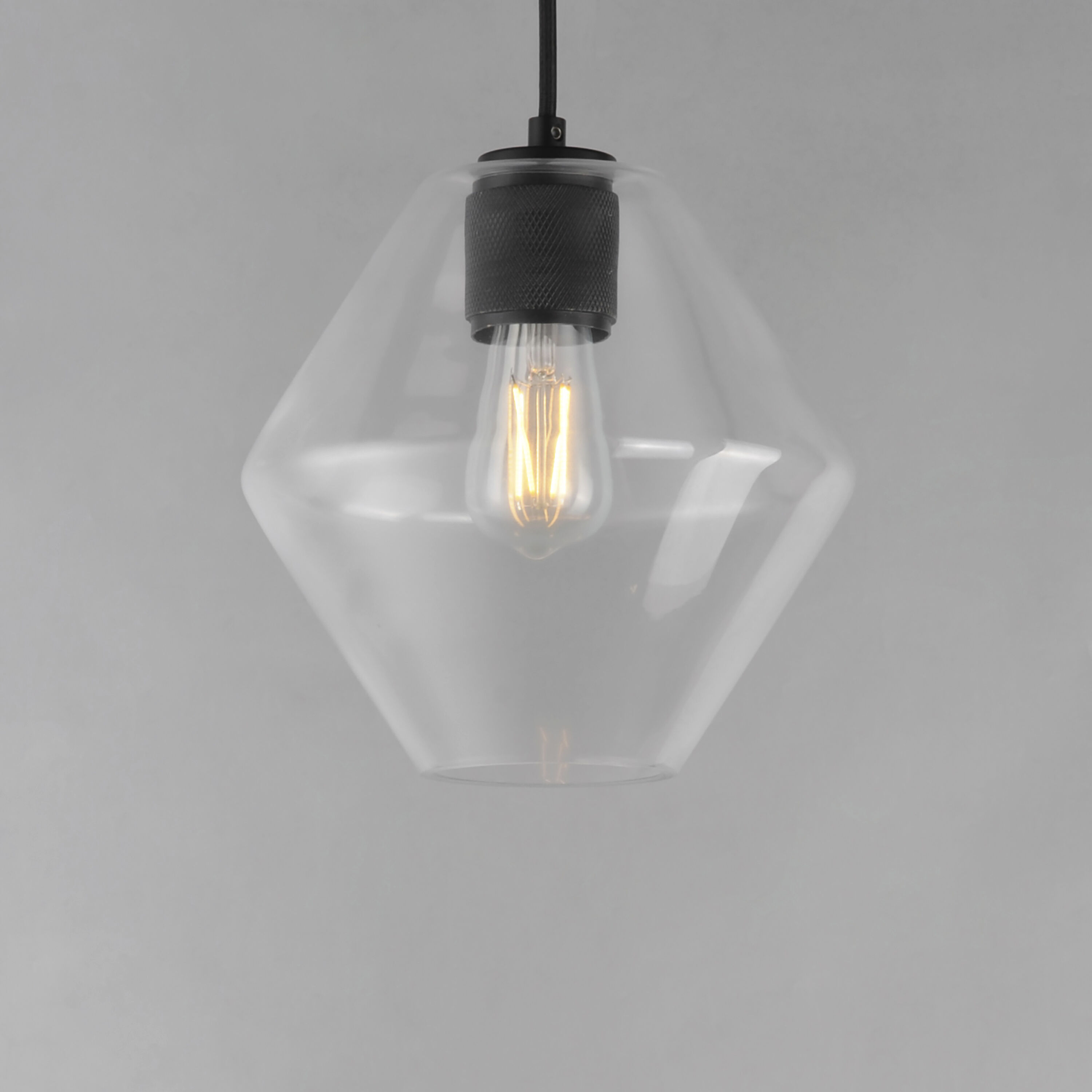 Geode 1 Light 9.5 inch Black Single Pendant Ceiling Light