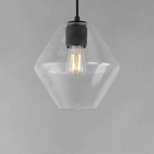 Geode 1 Light 9.5 inch Black Single Pendant Ceiling Light