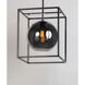 Fluid LED 15 inch Black/Polished Chrome Single Pendant Ceiling Light in Mirror Smoke, Black and Polished Chrome