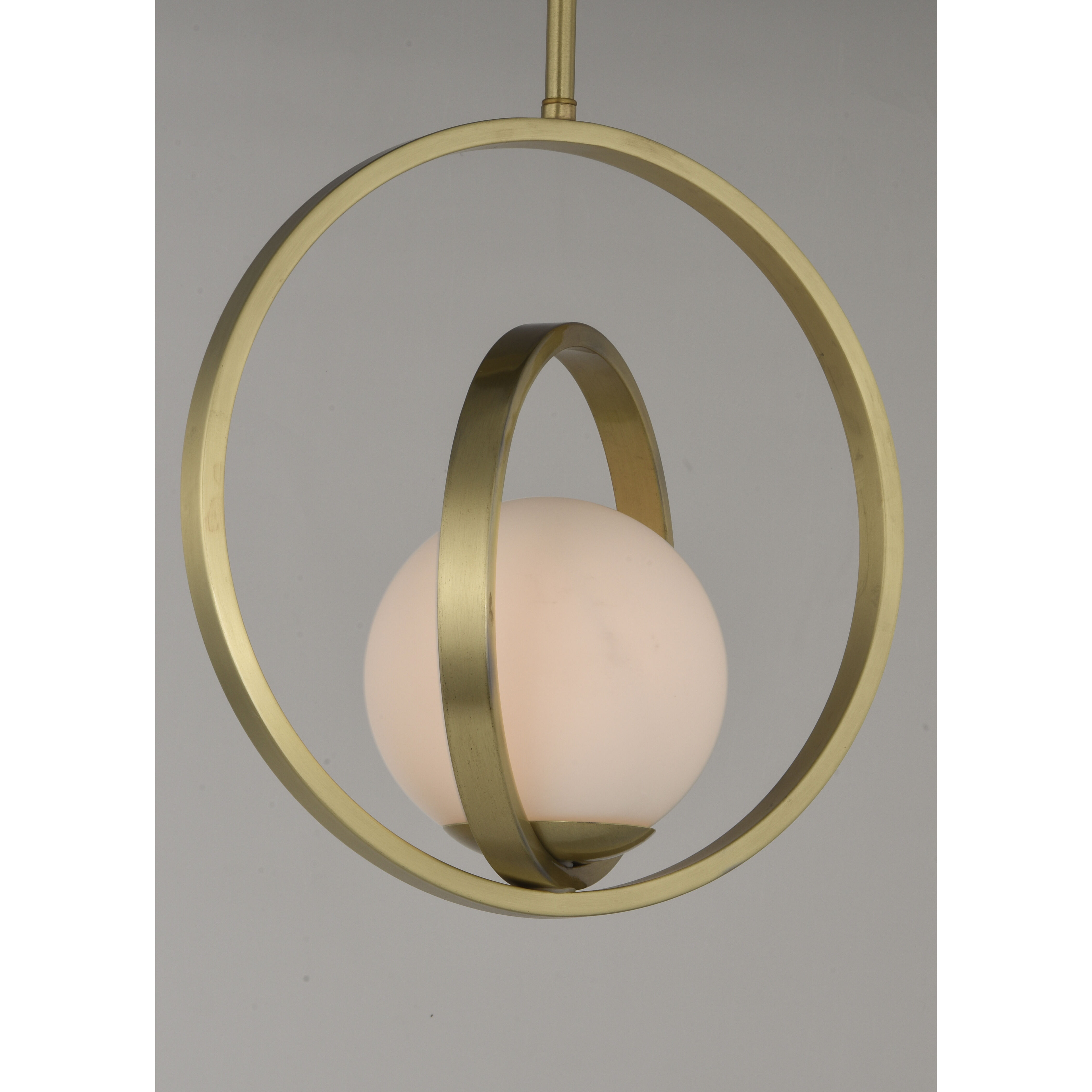Coronet 1 Light 12 inch Satin Brass Single Pendant Ceiling Light