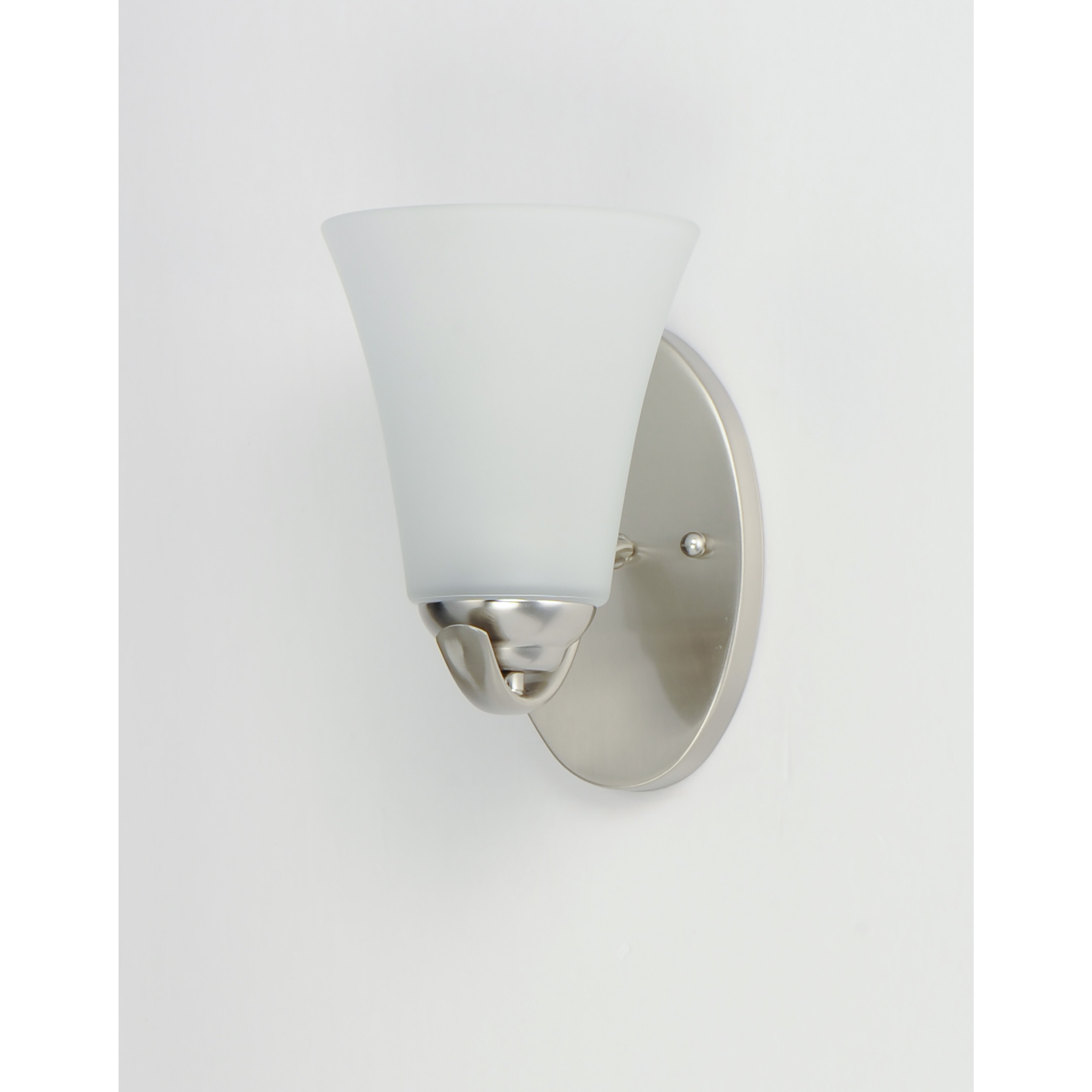 Vital 1 Light 8 inch Satin Nickel Bath Vanity Wall Light