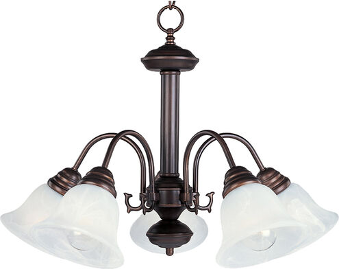 Malaga 5 Light 24 inch Oil Rubbed Bronze Down Light Chandelier Ceiling Light