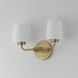 Durham 2 Light 13.75 inch Natural Aged Brass Wall Sconce Wall Light