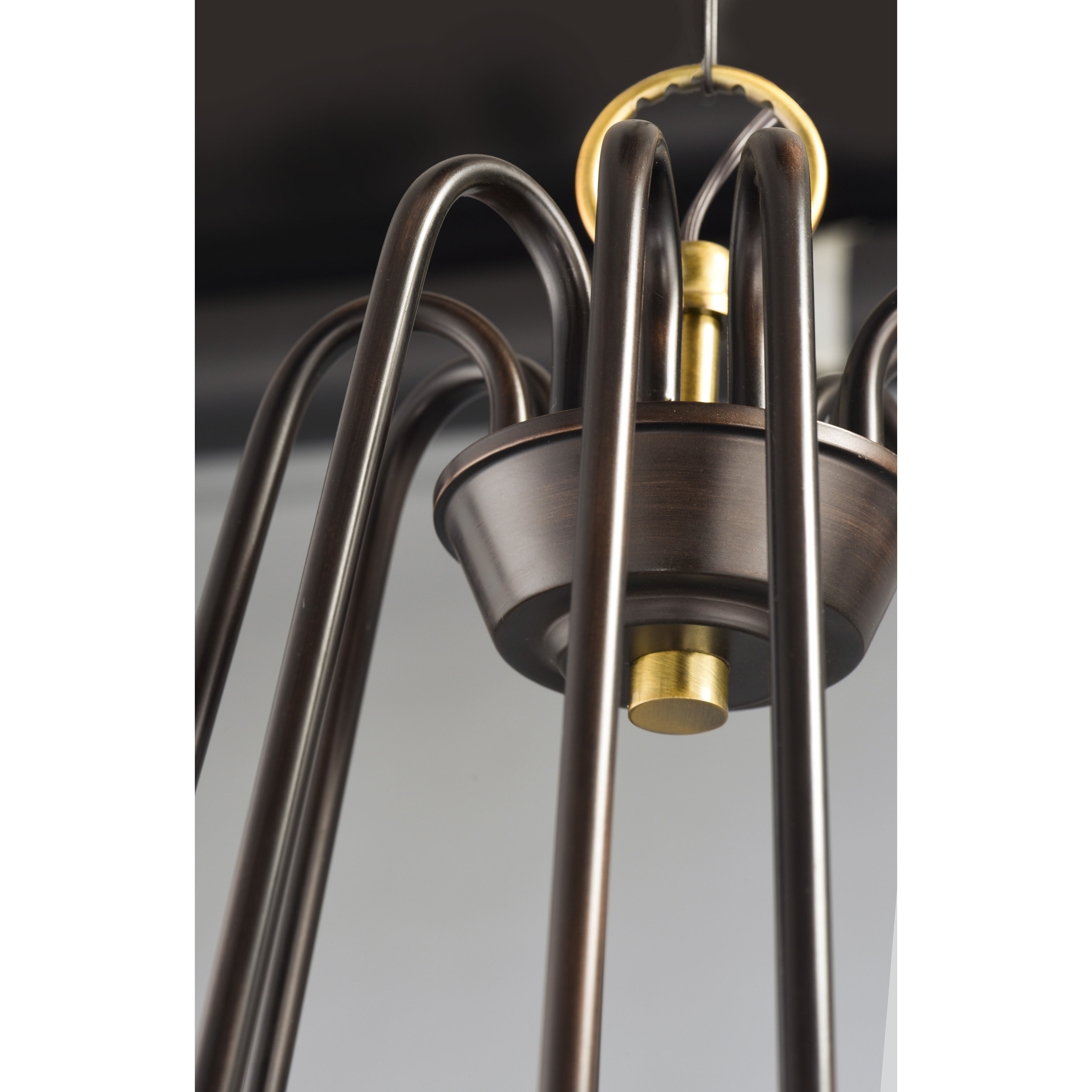 Haven 5 Light 23.75 inch Oil Rubbed Bronze/Antique Brass Single-Tier Chandelier Ceiling Light in Oil Rubbed Bronze and Antique Brass