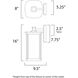 Bungalow LED 16 inch Bronze Outdoor Wall Mount