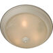 Essentials - 584x 3 Light 15.5 inch Textured White Flush Mount Ceiling Light in Marble