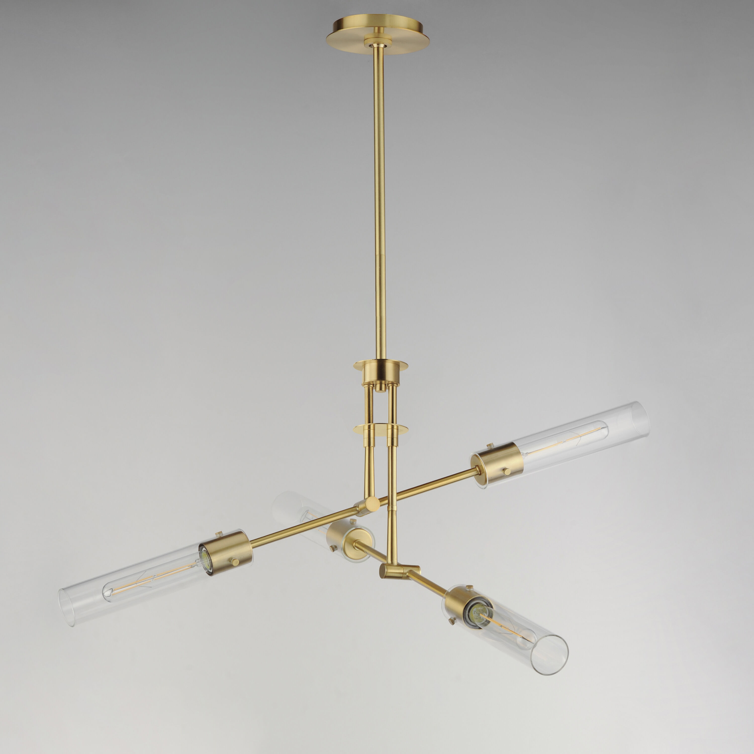 Equilibrium LED 36 inch Natural Aged Brass Semi Flush Mount Ceiling Light