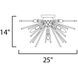 Polaris 8 Light 25 inch Satin Brass Flush Mount Ceiling Light