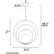 Coronet 1 Light 20.5 inch Satin Brass Single Pendant Ceiling Light