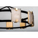 Radiant LED 26.75 inch Black and Gold Leaf Chandelier Ceiling Light