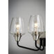 Goblet 3 Light 18 inch Black and Satin Nickel Bath Vanity Wall Light