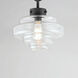 Harbor 1 Light 12 inch Black Single Pendant Ceiling Light