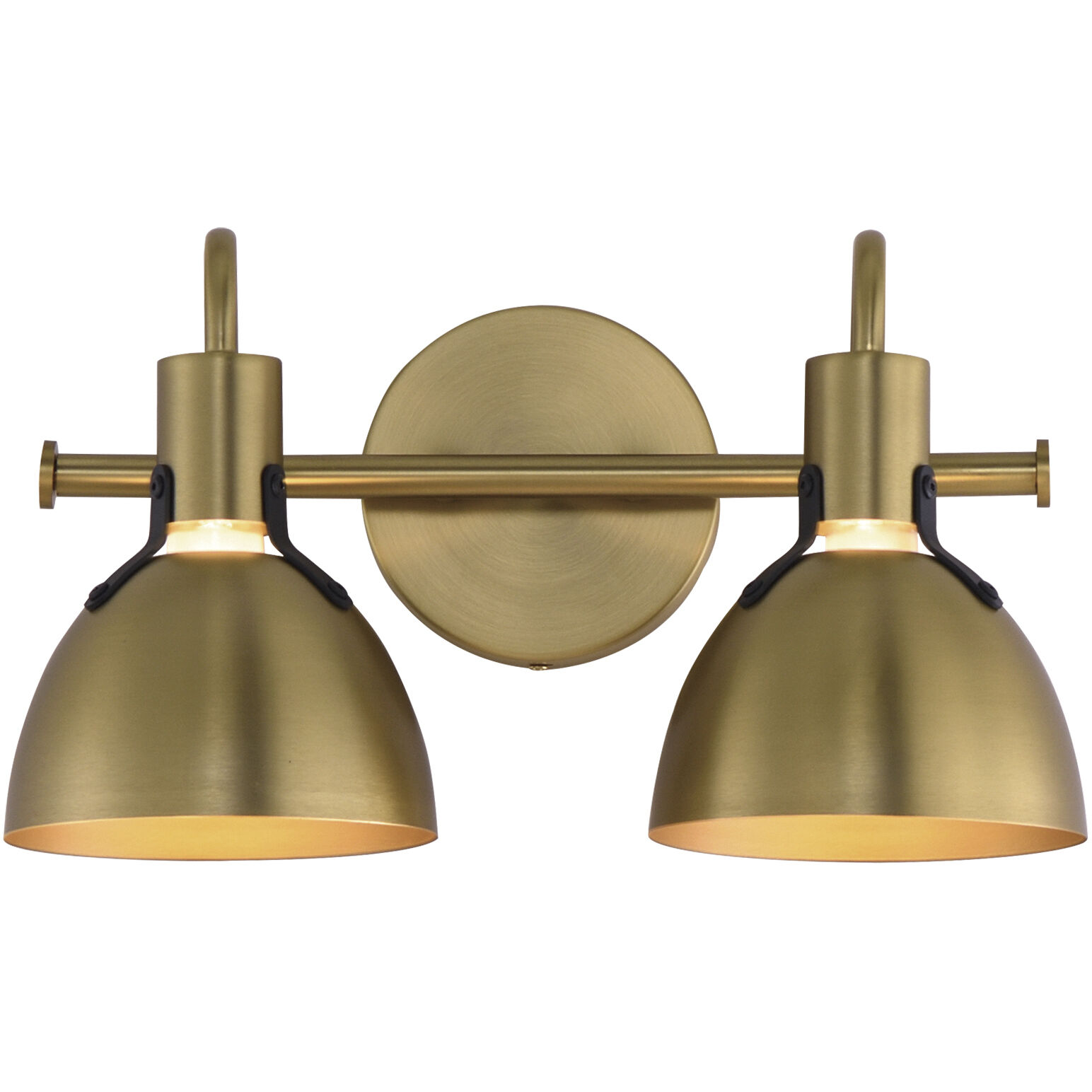 Dusk 2 Light 15 inch Satin Brass Bath Vanity Wall Light