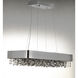 Mystic LED 32 inch Polished Chrome Linear Pendant Ceiling Light in Mirror Smoke