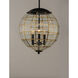 Heirloom 3 Light 16 inch Black/Burnished Brass Multi-Light Pendant Ceiling Light