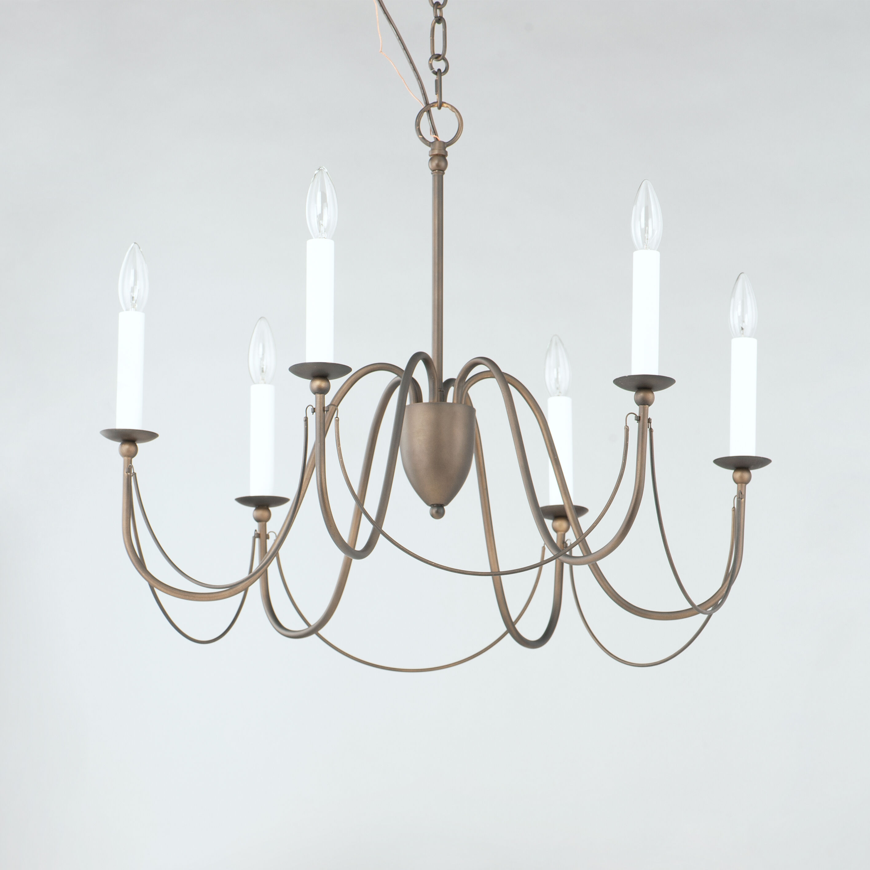Plumette 6 Light 28 inch Chestnut Bronze Chandelier Ceiling Light