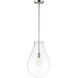 Gourd 1 Light 11.75 inch Satin Nickel Single Pendant Ceiling Light
