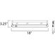 CounterMax MX-L-120-2K LED 18 inch Brushed Aluminum Under Cabinet