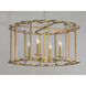 Helix 4 Light 24 inch Bronze Fusion Single-Tier Chandelier Ceiling Light