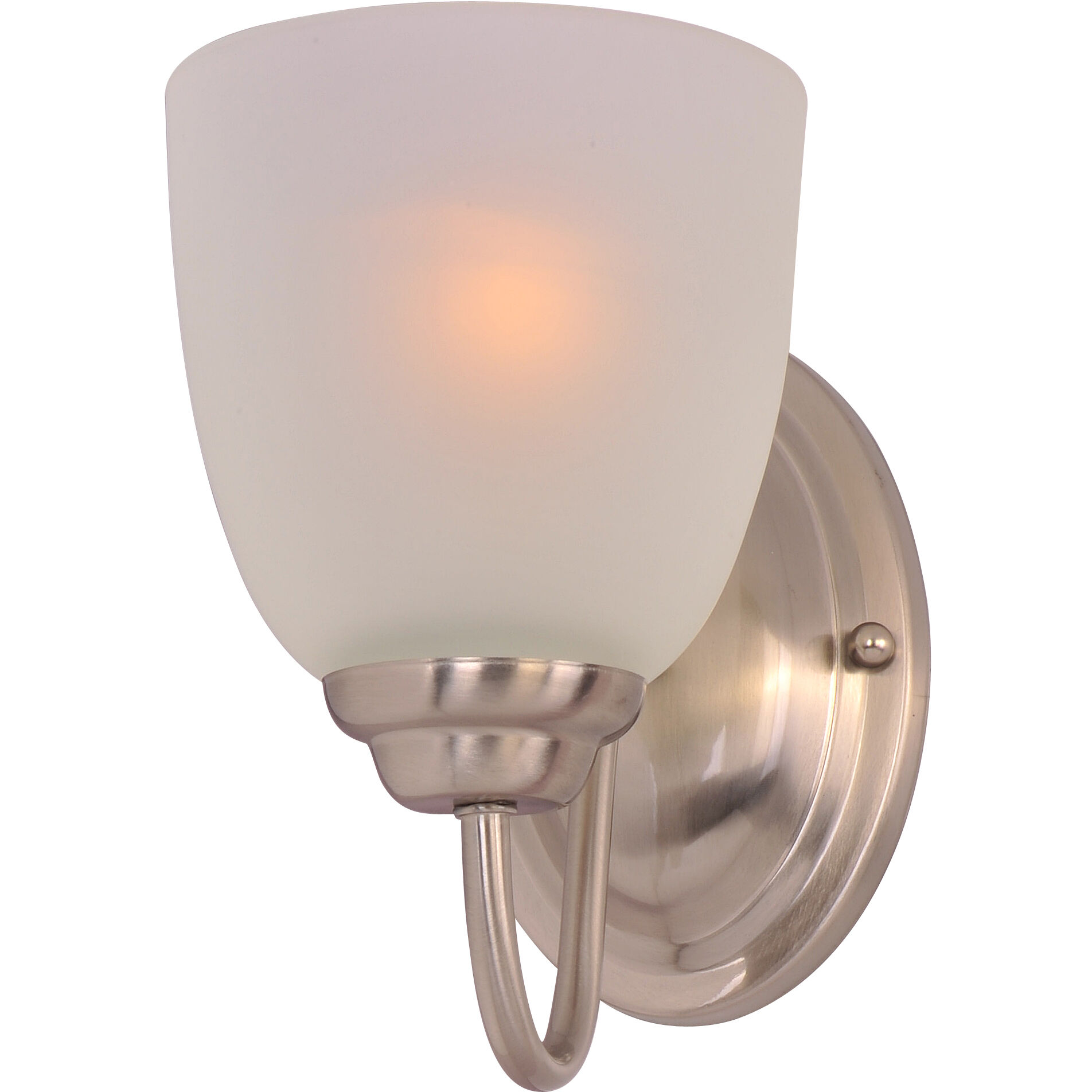 Stefan 1 Light 8 inch Satin Nickel Bath Vanity Wall Light