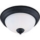 Taylor 2 Light 11.25 inch Textured Black Flush Mount Ceiling Light