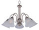 Malaga 5 Light 24 inch Satin Nickel Chandelier Ceiling Light