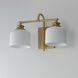 Bisque 2 Light 16 inch Natural Aged Brass Wall Sconce Wall Light