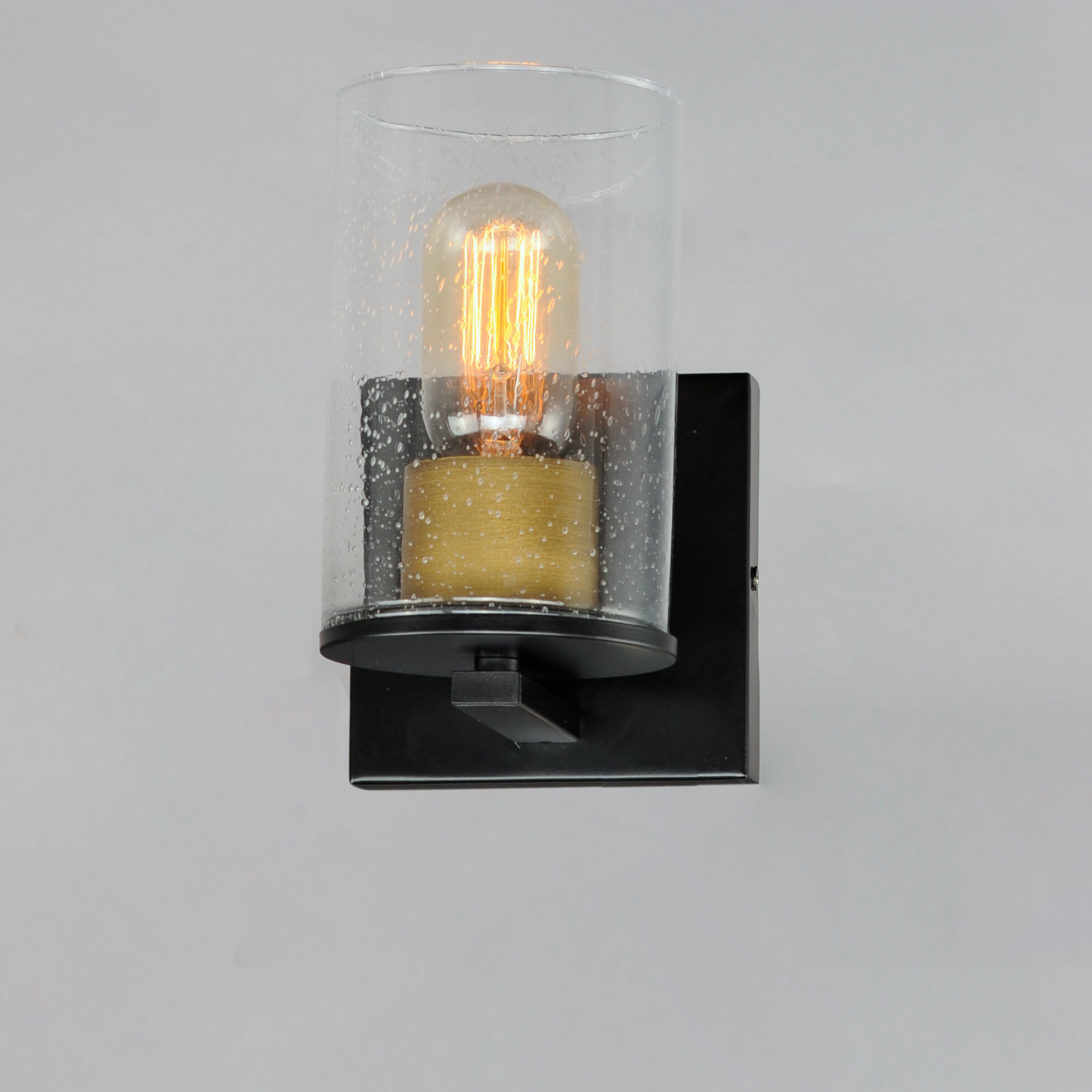 Sleek 1 Light 5 inch Antique Brass/Black Bath Vanity Wall Light