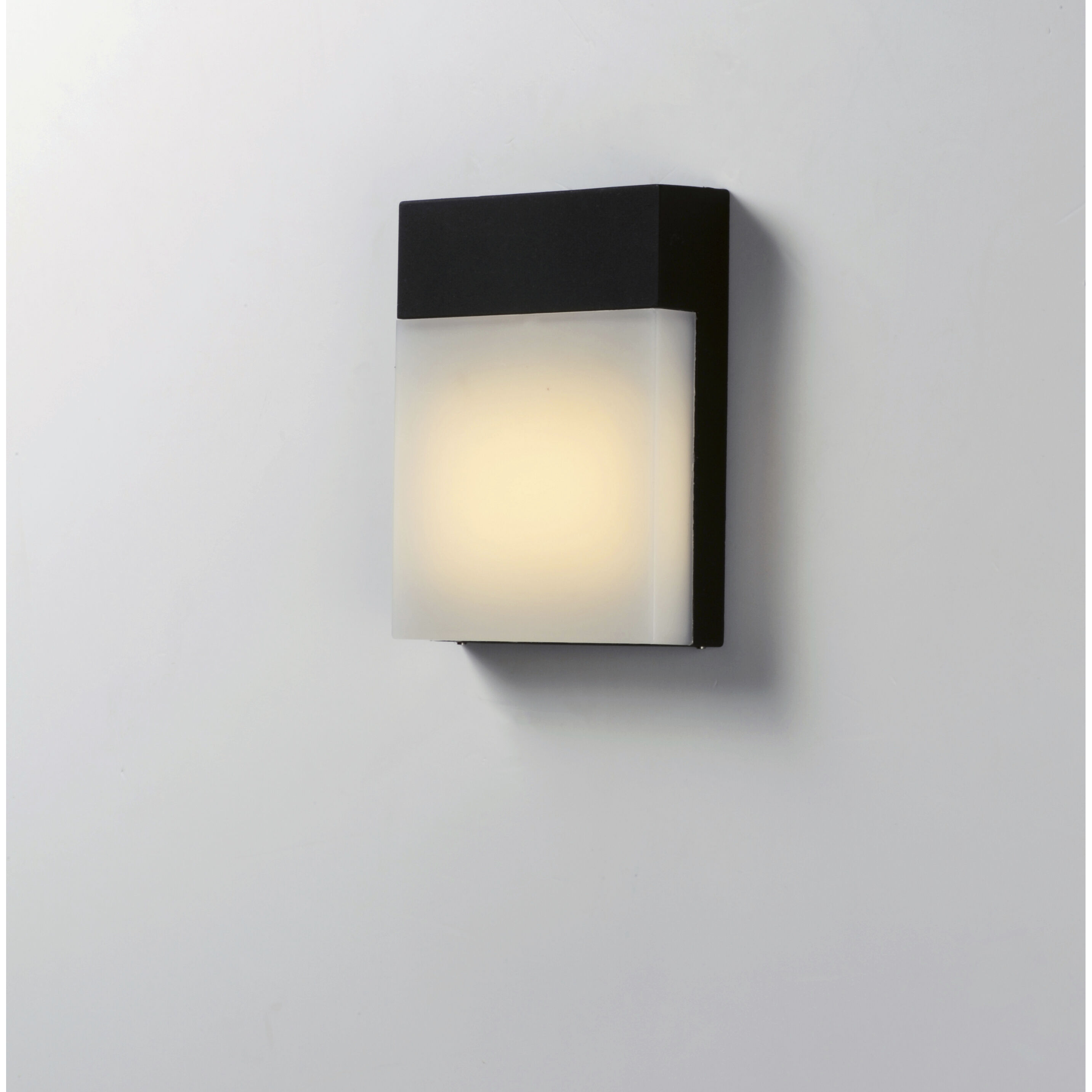 Eyebrow LED 8 inch Black Outdoor Wall Mount